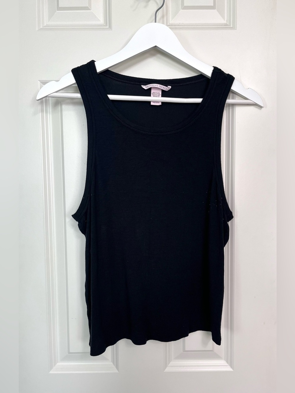 Victoria's Secret Black Ribbed Sleeveless Tank